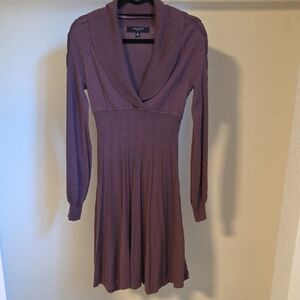 Nine West Mauve Long Sleeve Dress